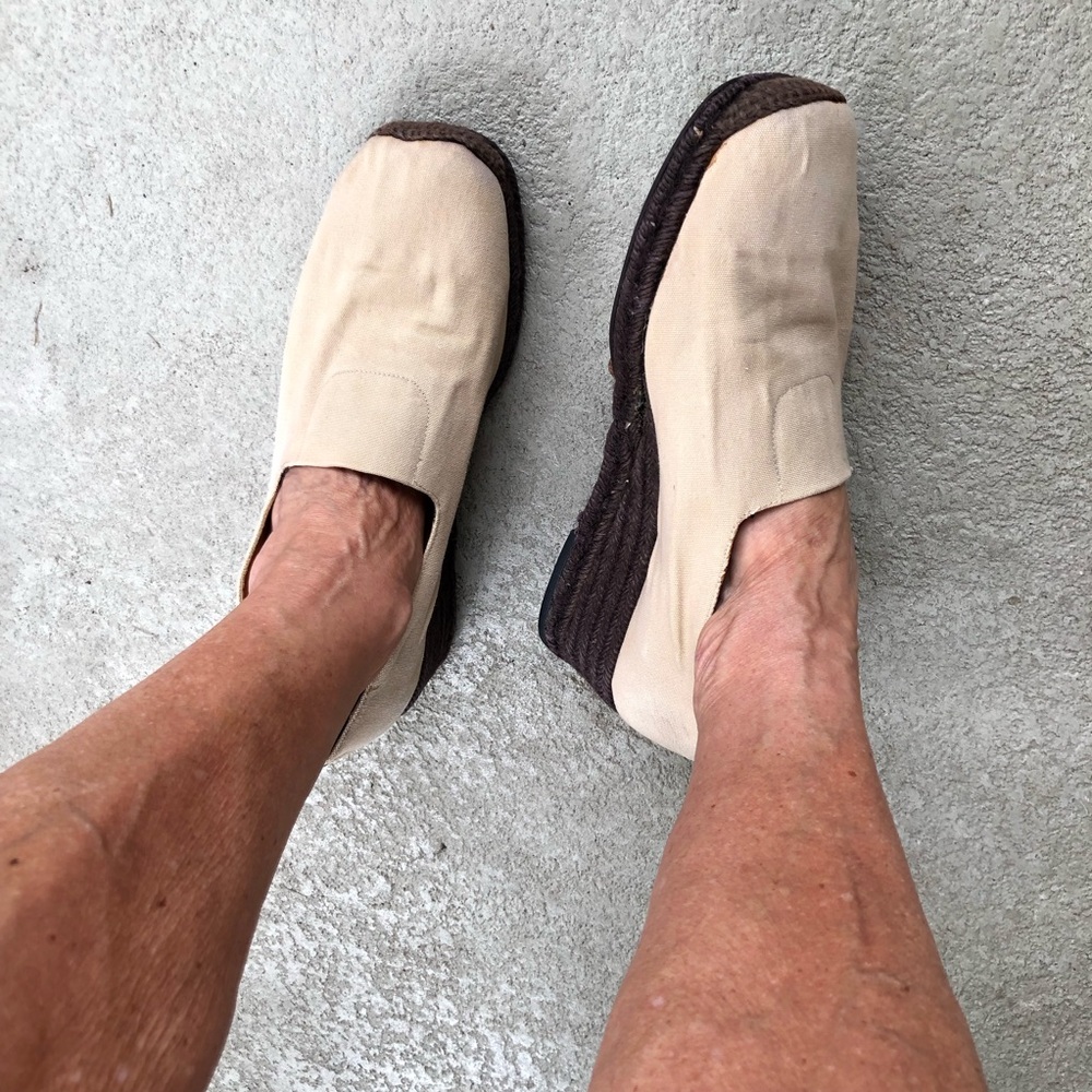 Vintage Yves Saint Laurent Canvas Espadrille Wedge Slip-On Shoes EU 40 US 9 - Picture 16 of 16